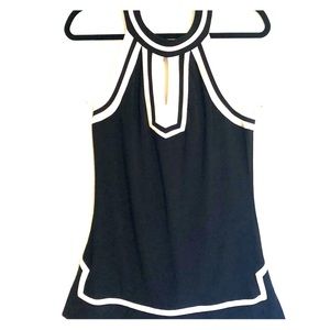 Black and white halter